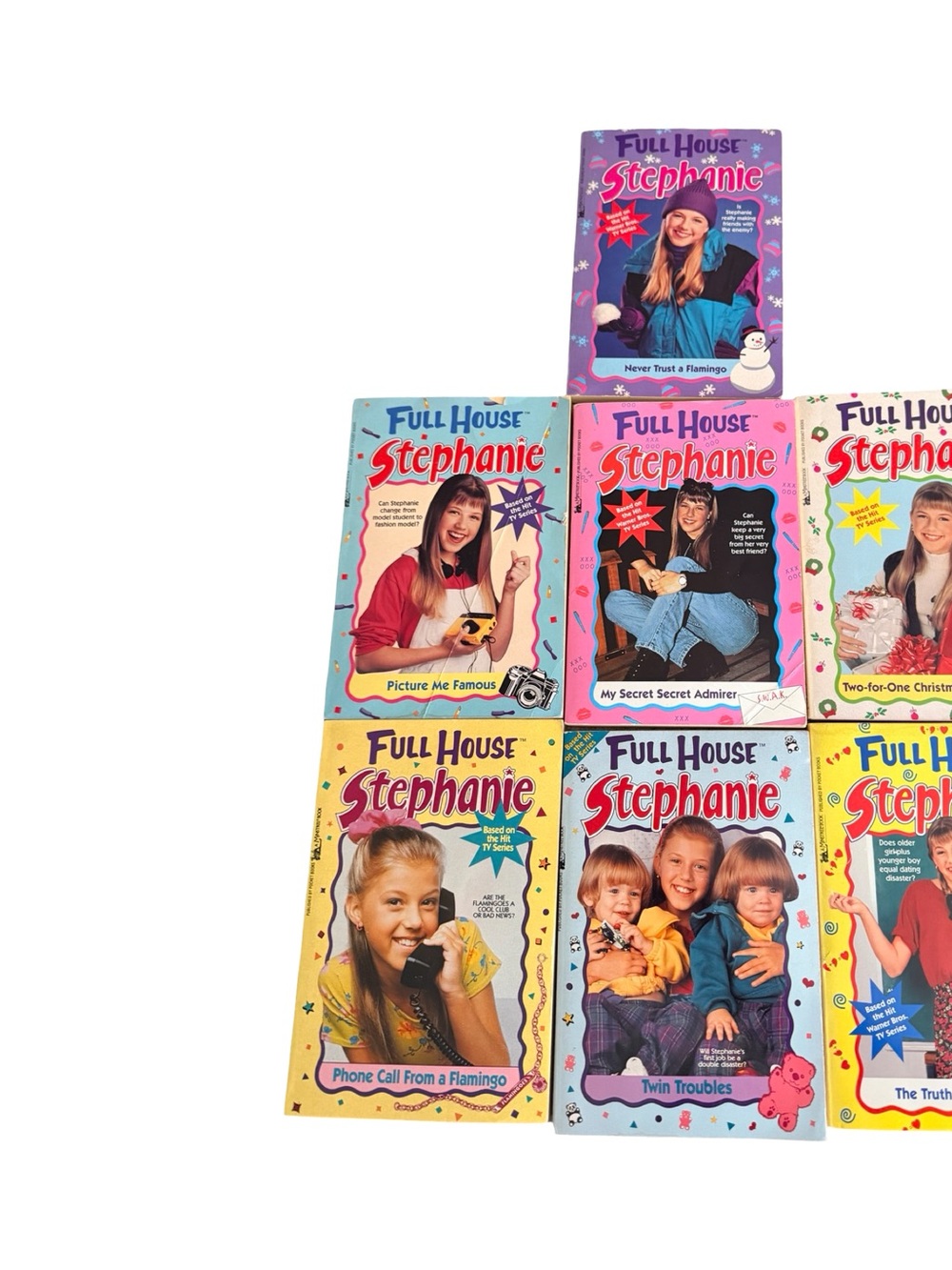 Vintage Full House Stephanie Paperback Book Set - Yellow, Pink, Blue, Purple